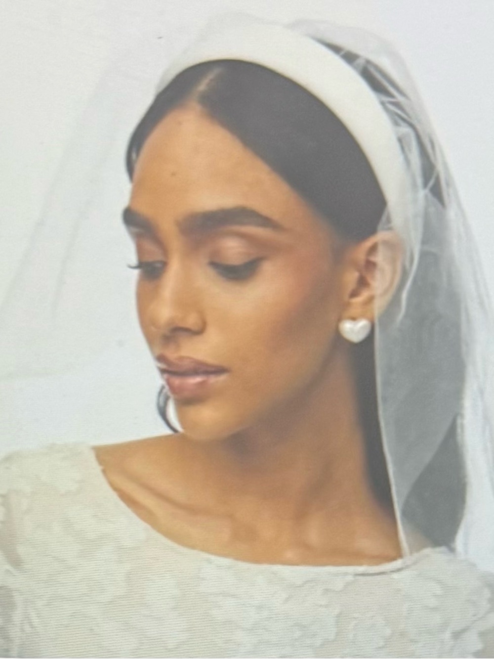 Lele Sadoughi, NWT Bridal Headband Veil, Alice Satin in original packaging